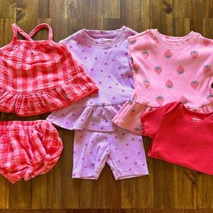 18m baby girl clothes - strawberry shirt has matching shorts just not pictured!